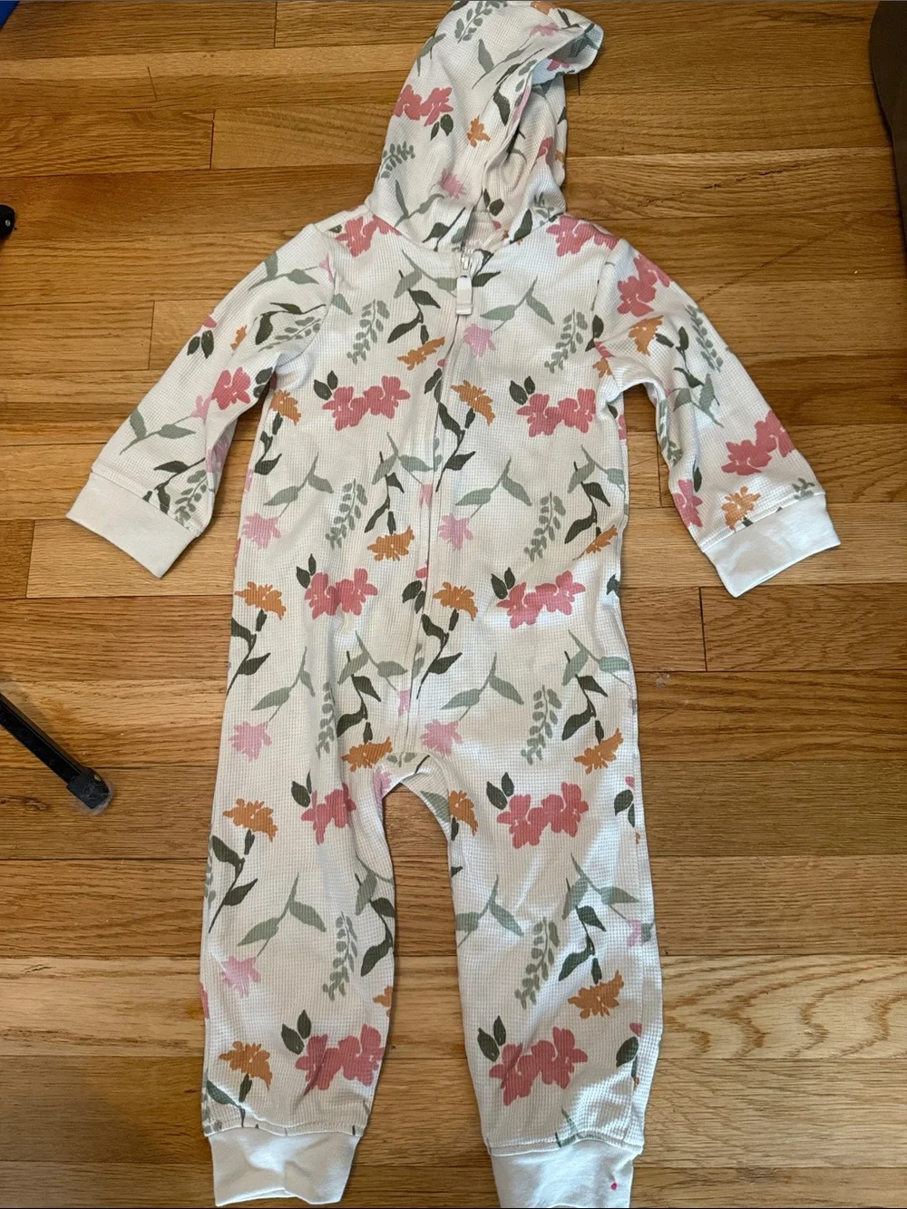 Carter's Hooded Floral Jumpsuit